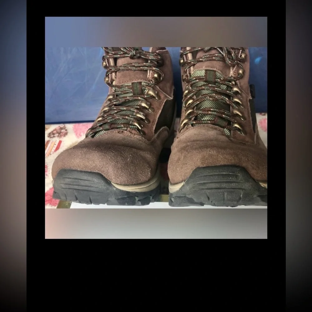 Goodyear Montana Suede Hiking - Work Boots #GY210-4P Brown & Green size 9